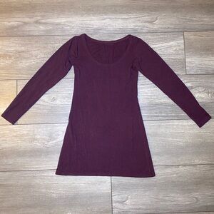 EUC XS Maha Devi Design Long Sleeve Scoop Neck Bodycon Mini Dress Tunic